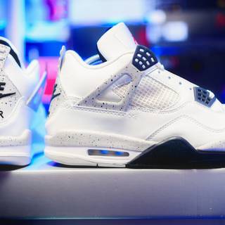 Metallic Jordan 4 desktop wallpaper