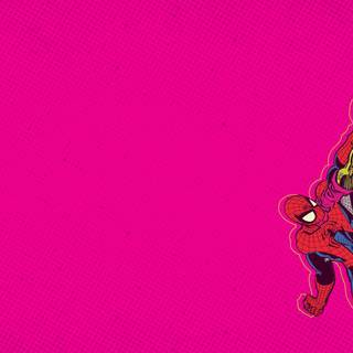 Pink Spider-Man computer wallpaper