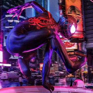 Pink Spider-Man computer wallpaper