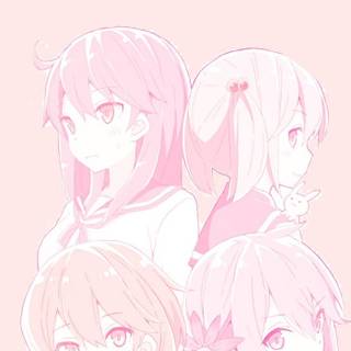 iPad anime pink wallpaper