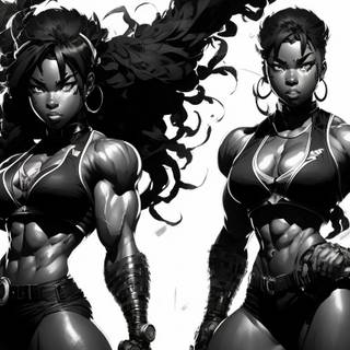 Anime muscle girl wallpaper