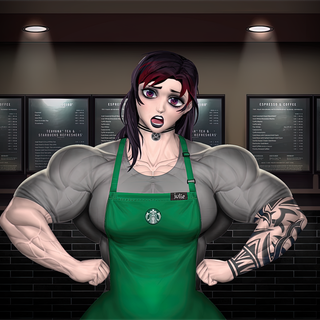 Anime muscle girl wallpaper