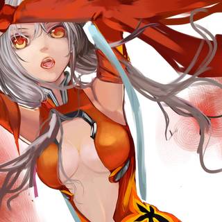 Anime muscle girl wallpaper