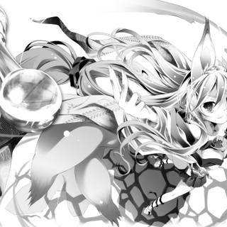 Anime gaming white wallpaper