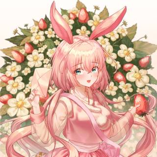 iPad anime pink wallpaper