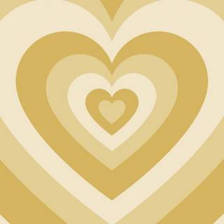 Yellow cute hearts wallpaper