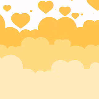 Yellow cute hearts wallpaper