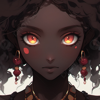 Black skin anime girl wallpaper