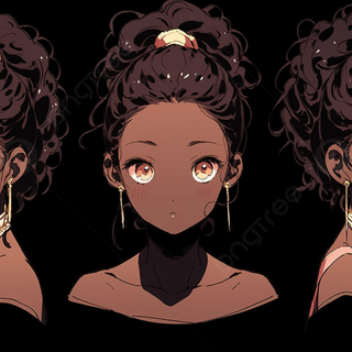 Black skin anime girl wallpaper