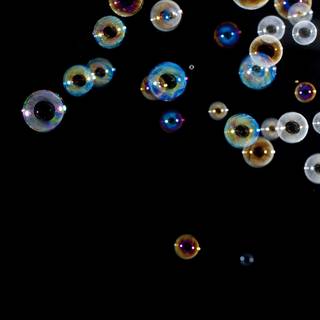 Metallic bubbles floating wallpaper