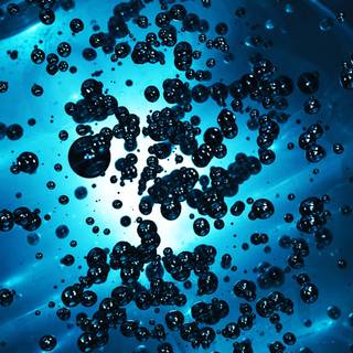 Metallic bubbles floating wallpaper