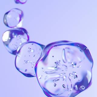 Metallic bubbles floating wallpaper