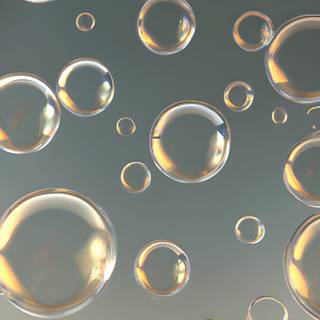 Metallic bubbles floating wallpaper