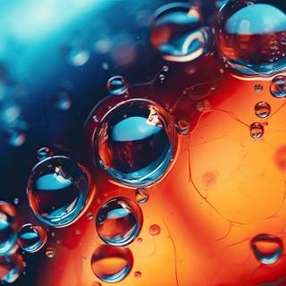 Metallic bubbles floating wallpaper