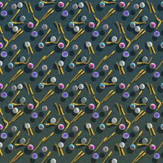 Metallic bubbles floating wallpaper