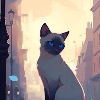 Anime cat phone wallpaper