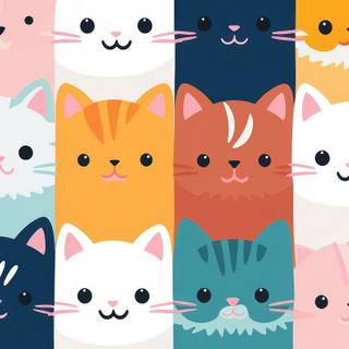 Cartoon cat phone wallpaper