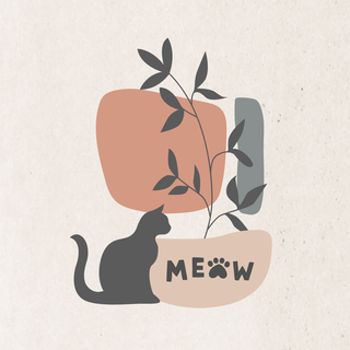 Minimalist cat wallpaper