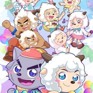 Pleasant Goat and Big Big Wolf wallpaper