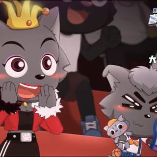 Pleasant Goat and Big Big Wolf wallpaper