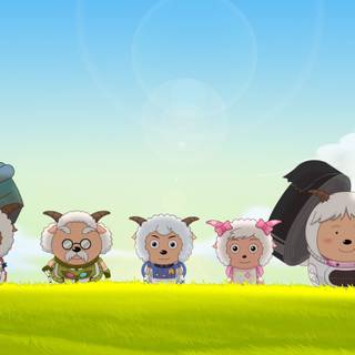 Pleasant Goat and Big Big Wolf wallpaper