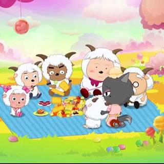 Pleasant Goat and Big Big Wolf wallpaper