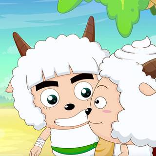 Pleasant Goat and Big Big Wolf wallpaper