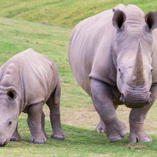 Rhino babies wallpaper