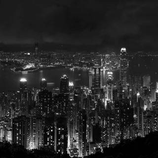 Black and white aesthetic PC wallpaper