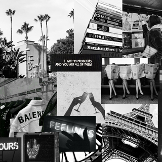 Black and white aesthetic PC wallpaper