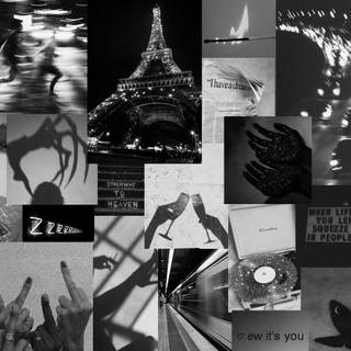 Black and white aesthetic PC wallpaper