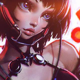 Anime girl PlayStation 4k wallpaper