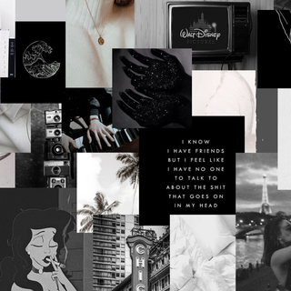 Black and white aesthetic PC wallpaper