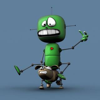 Funny robot wallpaper