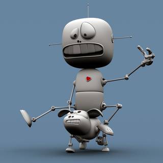 Funny robot wallpaper