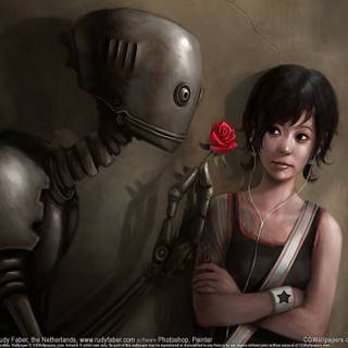 Funny robot wallpaper