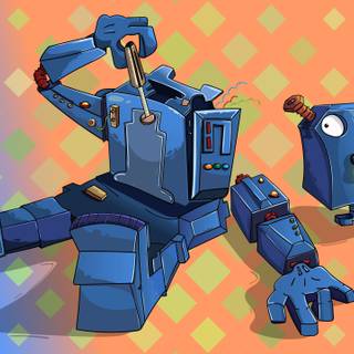 Funny robot wallpaper