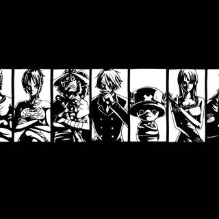 One Piece PC minimalist black wallpaper