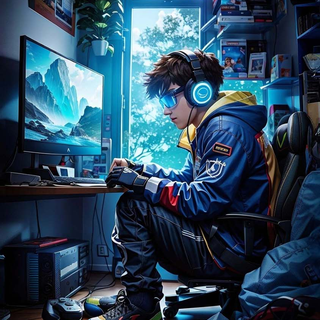 Cool boy gaming wallpaper