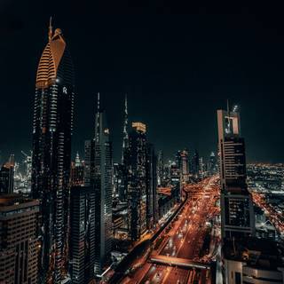 Dubai at night wallpaper