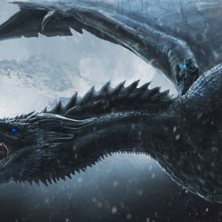 Ice dragon 4k wallpaper