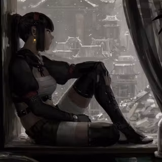 Calm samurai computer wallpaper