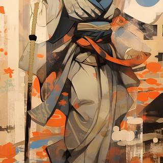Samurai girl phone wallpaper