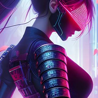 Samurai girl phone wallpaper