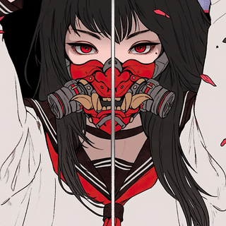 Samurai girl phone wallpaper