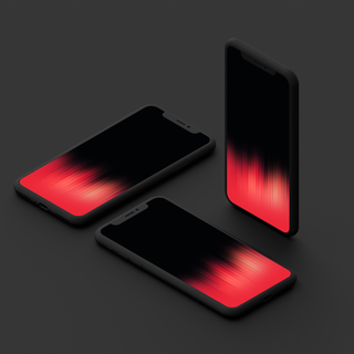 Silver and red wallpaper