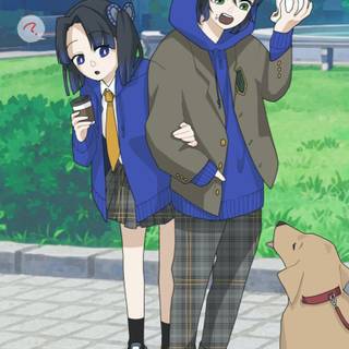 Aoi and Inosuke wallpaper