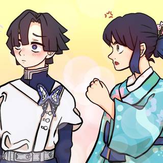 Aoi and Inosuke wallpaper