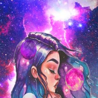 Galaxy drawing wallpaper