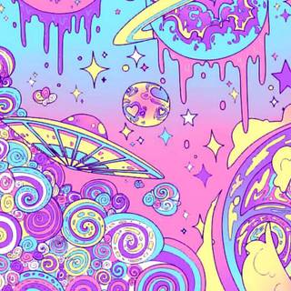 Galaxy drawing wallpaper